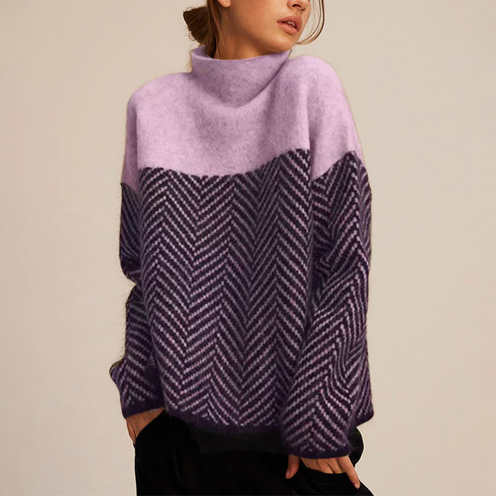 Aurora | Pull à Col Montant en Maille