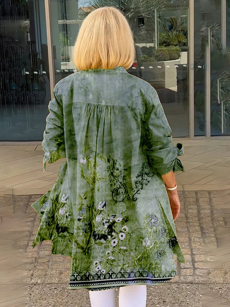 Florabel | Veste en Coton Imprimée avec Manches à Nœud