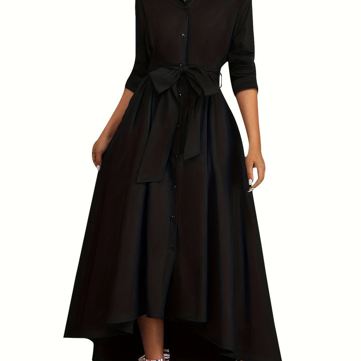 Martine | Robe Maxi Boutonnée Parfaite pour les Fêtes