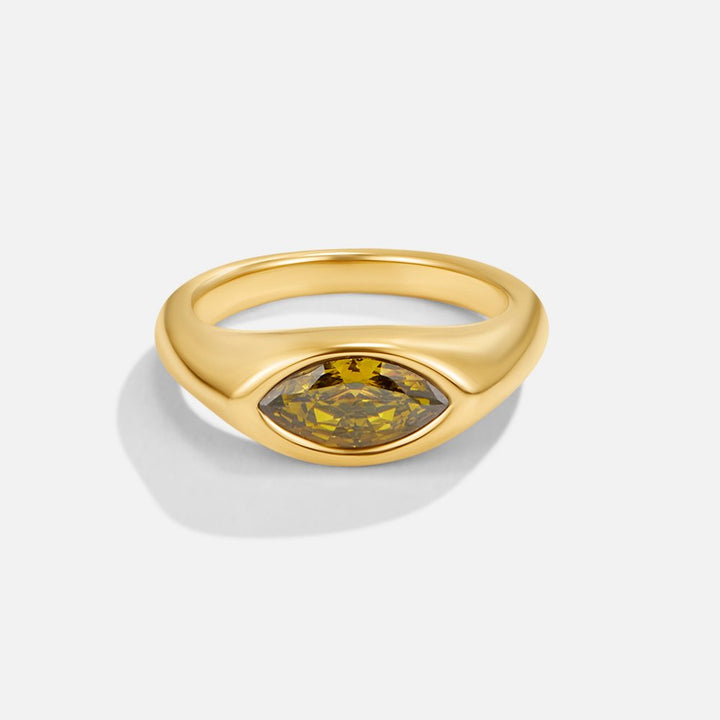 Bérénice | Bague en cristal vert Arizona