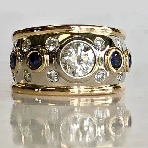 Delphine | Bague Vintage en Zirconia Guldinlagt