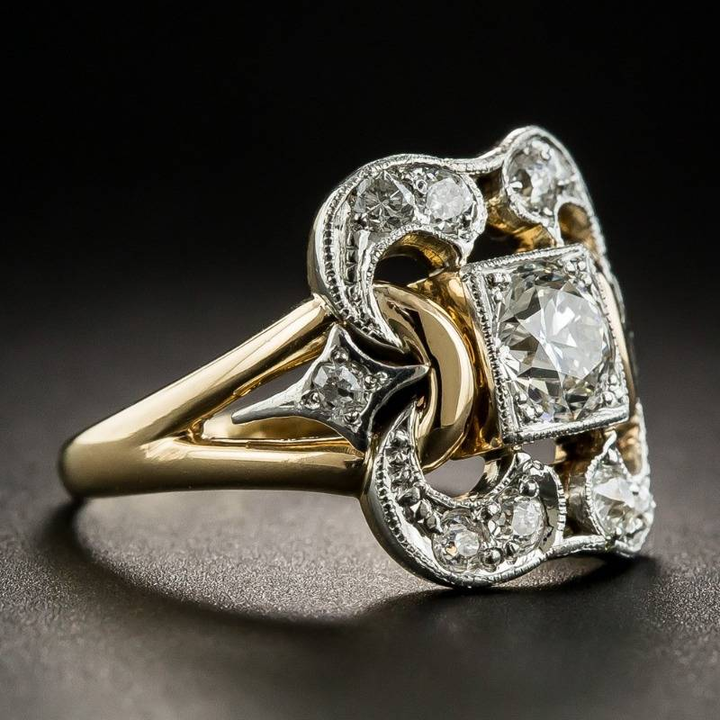 Héloïse | Bague en or vintage Zirkonia