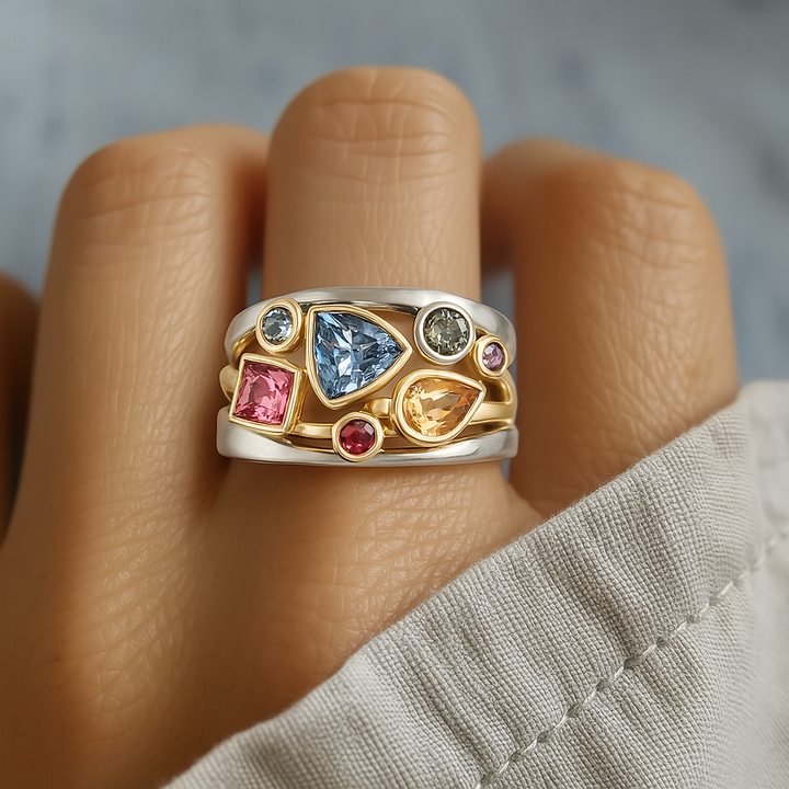 Pauline | Bague Vintage Bunter Zirkonia