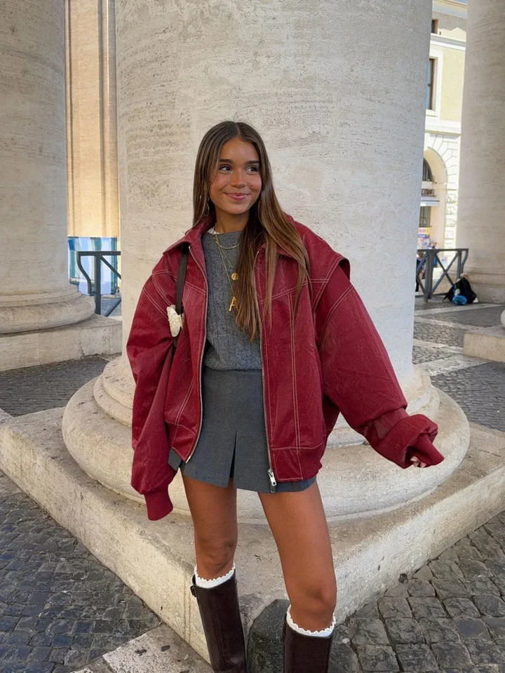 Lucy | Veste Oversized Contrastée  Vente Limitée