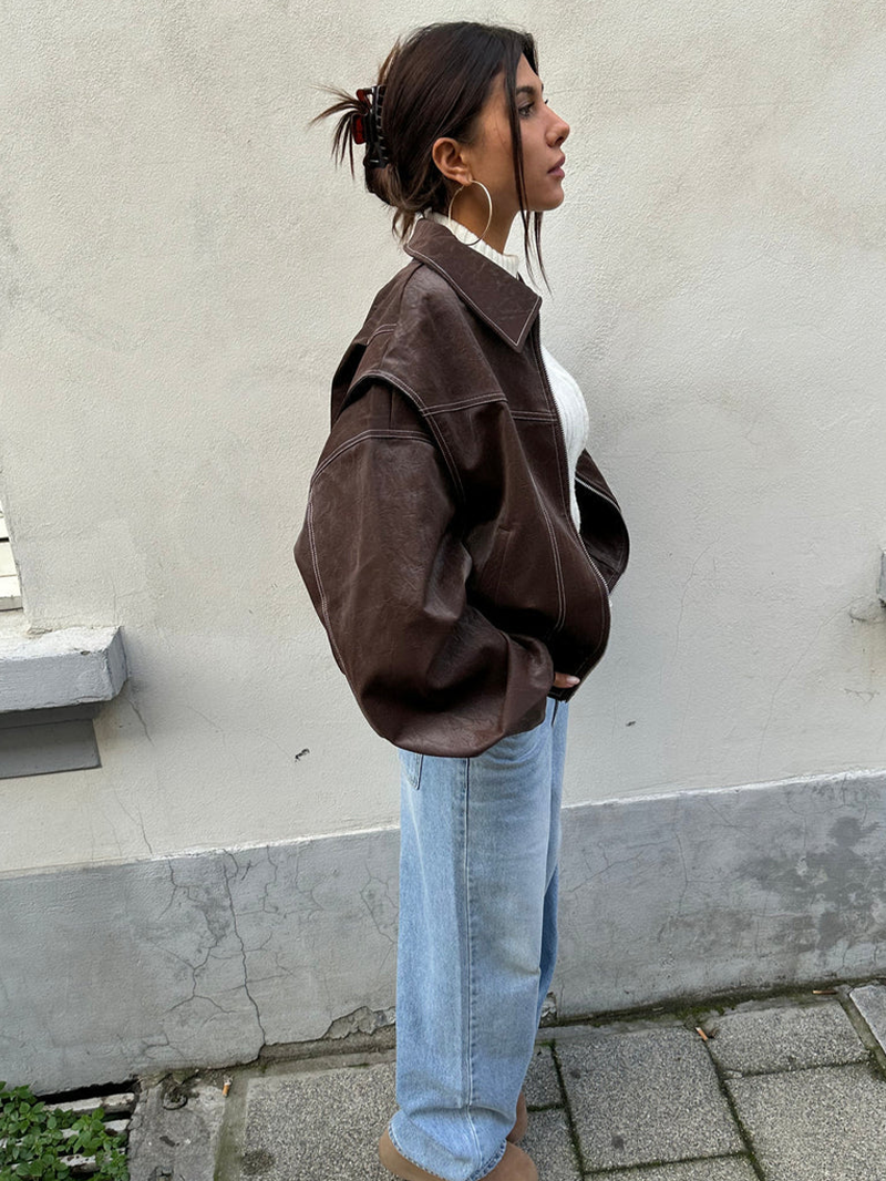 Lucy | Veste Oversized Contrastée  Vente Limitée