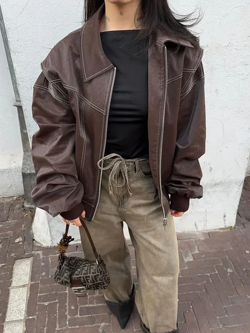 Lucy | Veste Oversized Contrastée  Vente Limitée