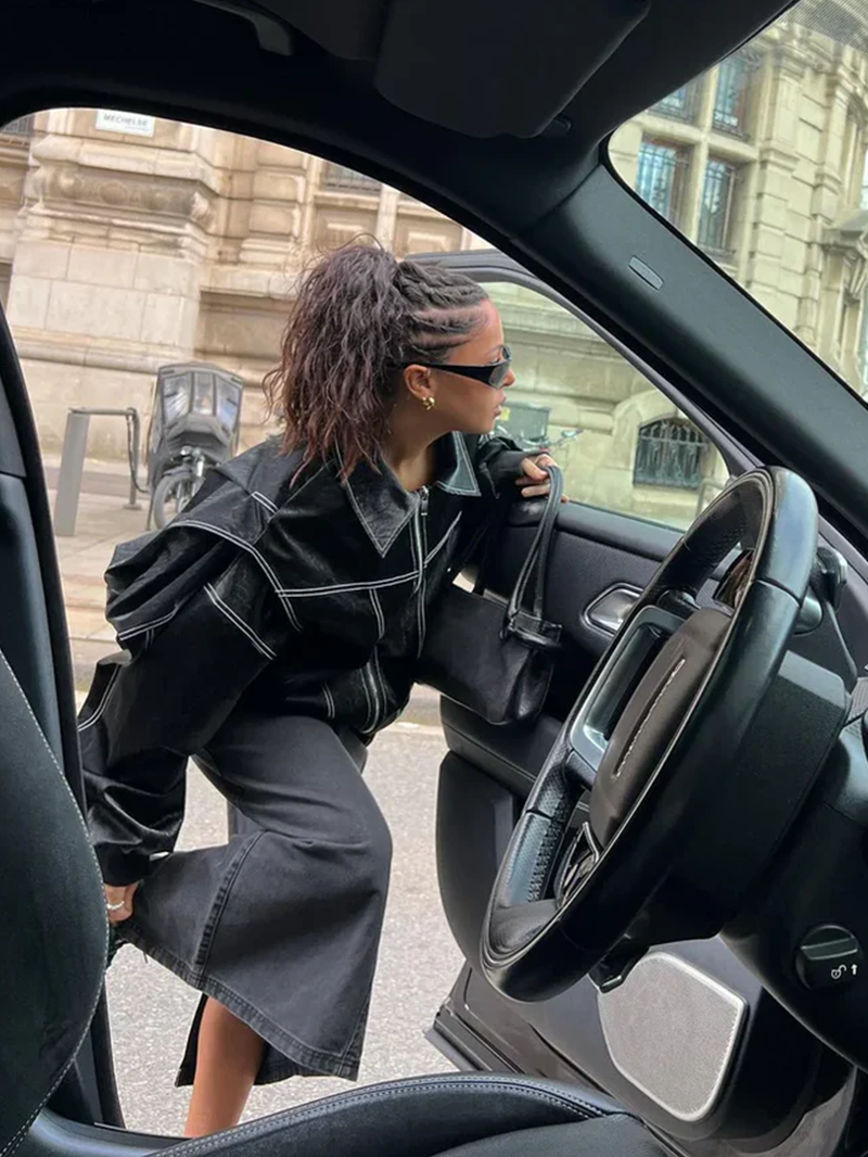 Lucy | Veste Oversized Contrastée  Vente Limitée