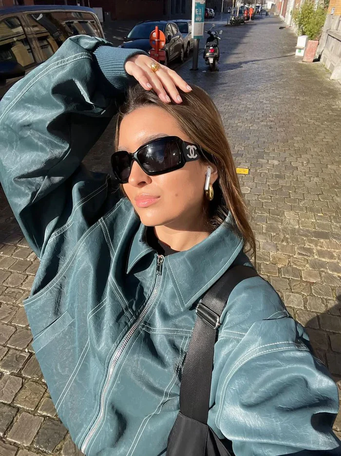 Lucy | Veste Oversized Contrastée  Vente Limitée