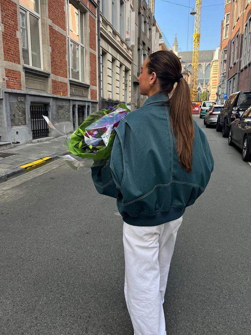 Lucy | Veste Oversized Contrastée  Vente Limitée