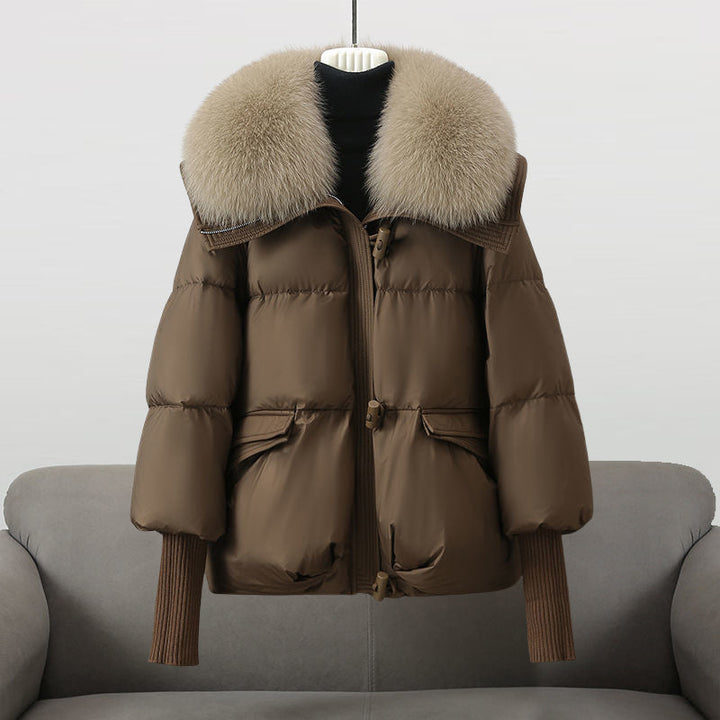 Aurora | Veste Glam en Plume Réelle