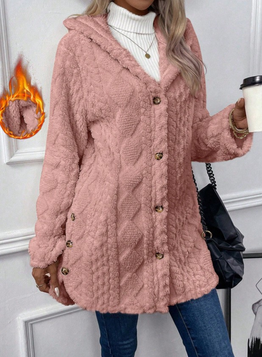 Elise | Cardigan à Capuche en Peluche