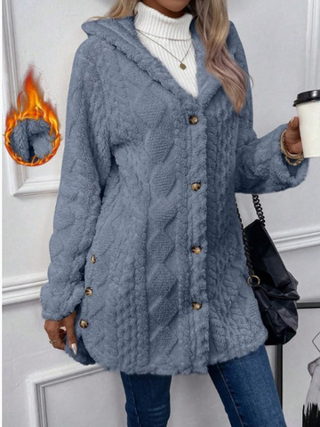 Elise | Cardigan à Capuche en Peluche