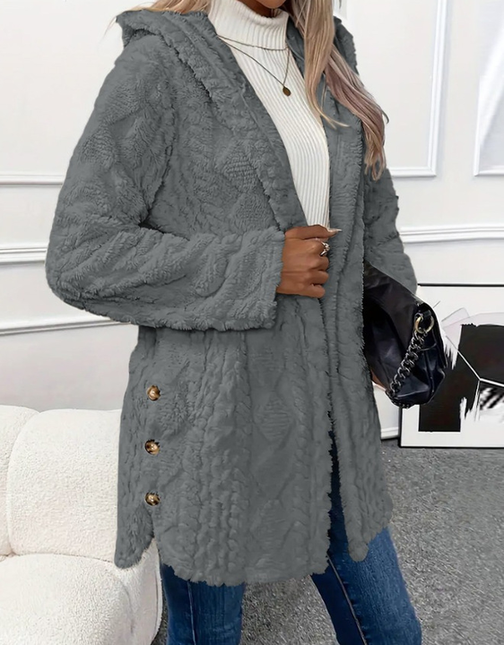 Elise | Cardigan à Capuche en Peluche