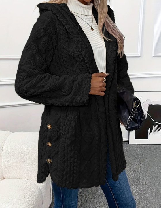 Elise | Cardigan à Capuche en Peluche