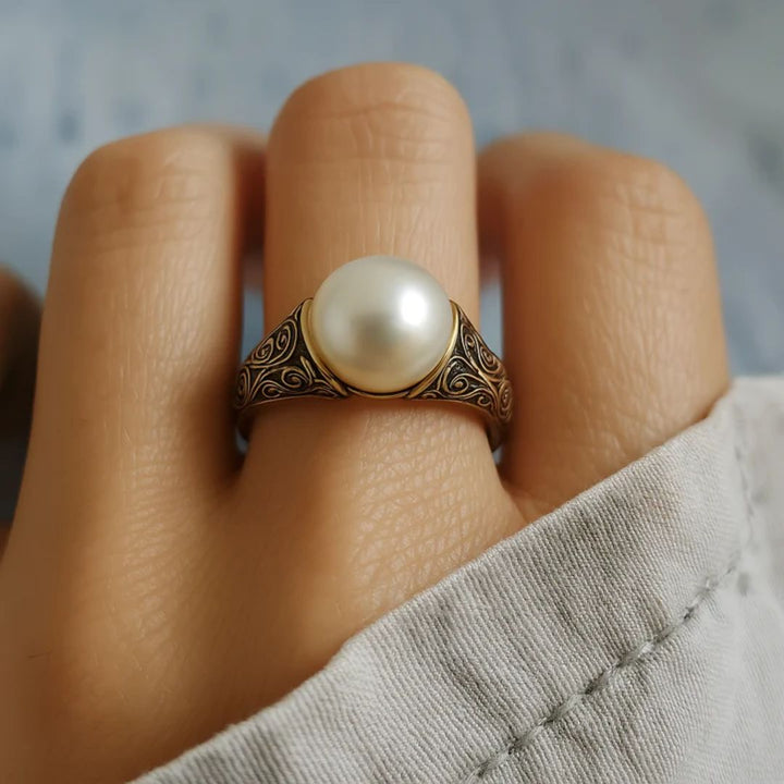 Sidonie | Bague en or vintage avec perle