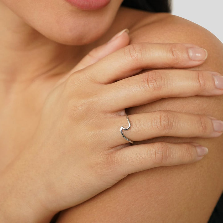 Capucine | Bague Ondulée en Argent Imari