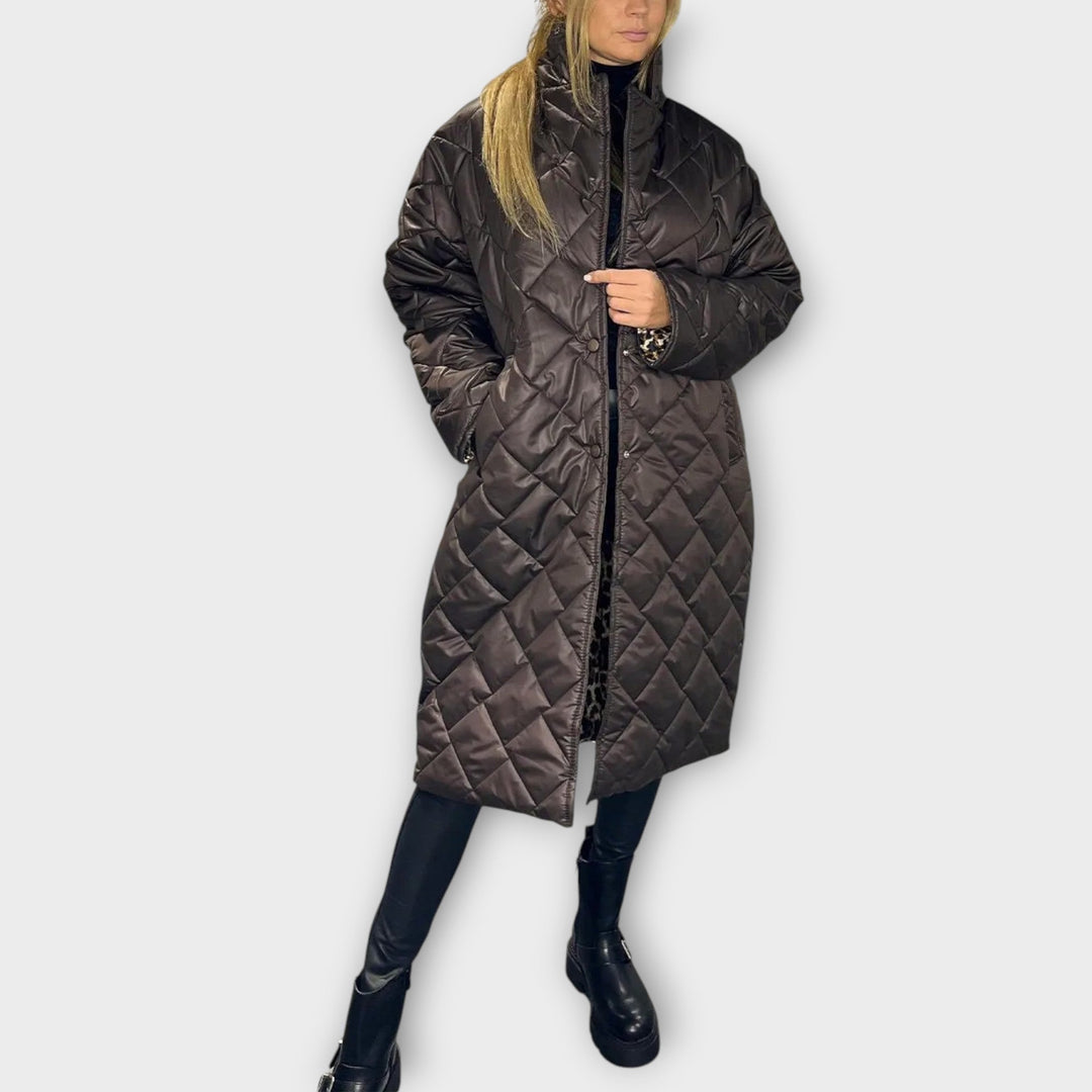 Lays | Veste Matelassée Réversible avec Doublure Léopard