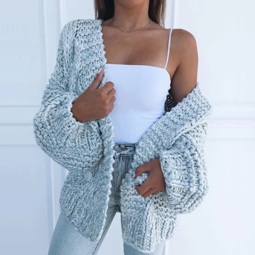 Eleanor | Cardigan Relaxé en Tricot Épais