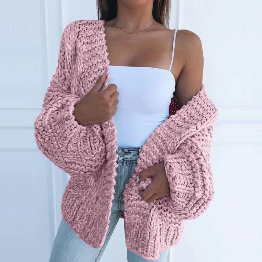 Eleanor | Cardigan Relaxé en Tricot Épais