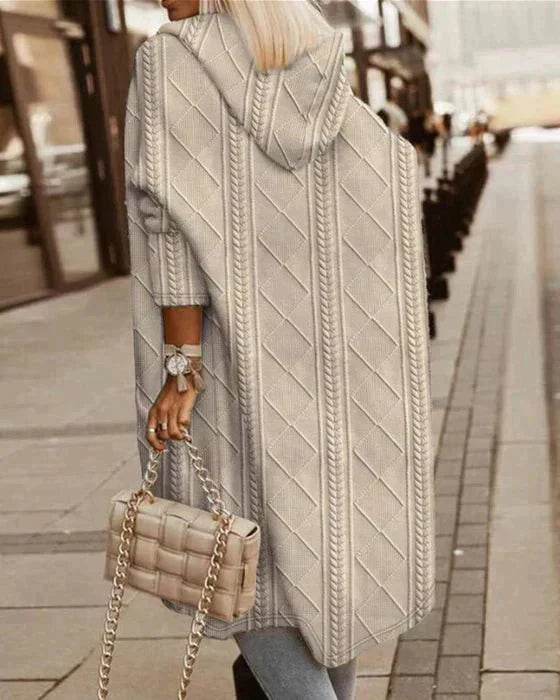Jelone | Cardigan à Capuche de Longueur Étendue