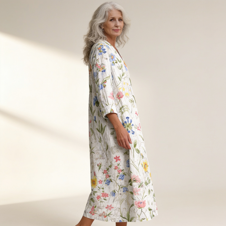 Eva | Robe d’Été Imprimée Flatteuse