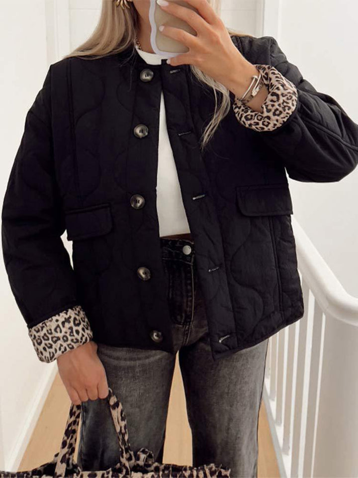 Nika | Manteau avec doublure imprimé léopard