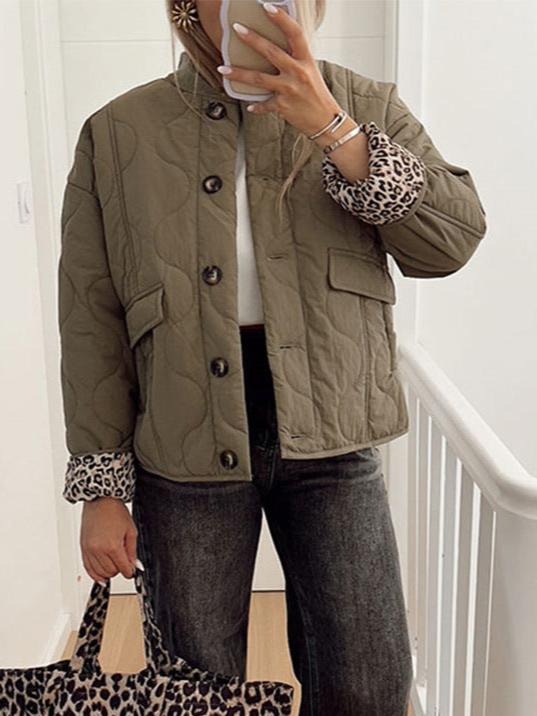 Nika | Manteau avec doublure imprimé léopard