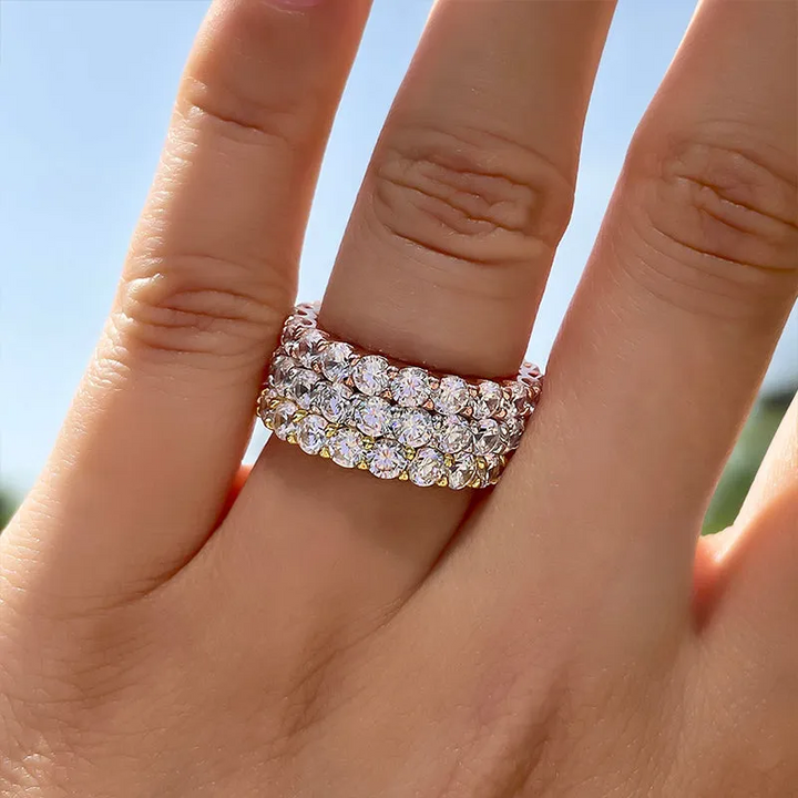 Élise | Bague en diamants à double anneau