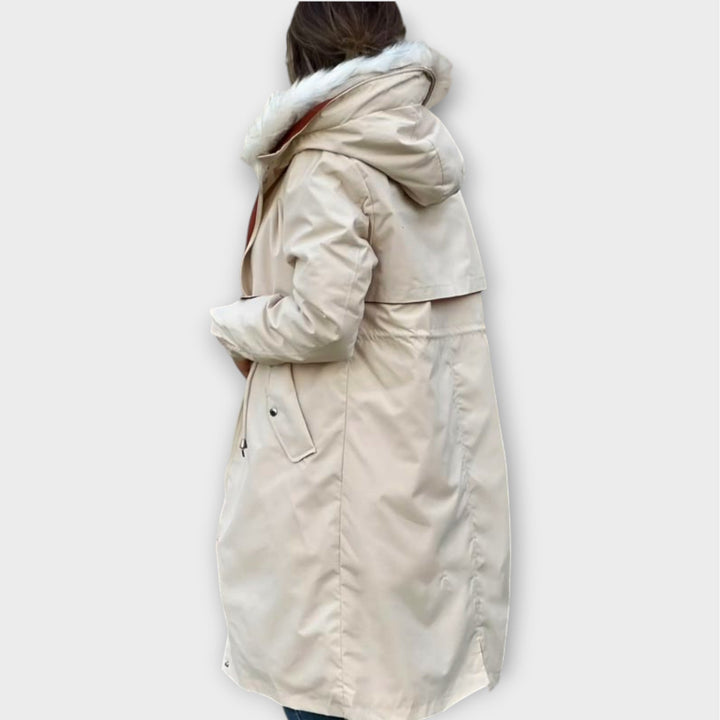 Linda | Parka d'Hiver Longue en Similicuir