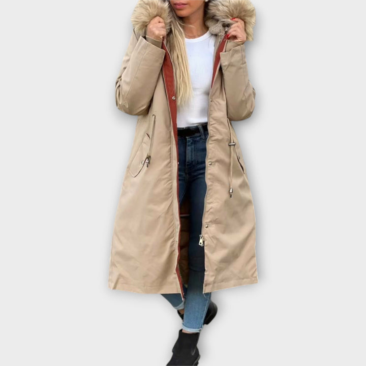 Linda | Parka d'Hiver Longue en Similicuir