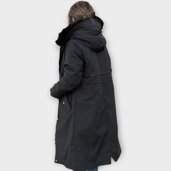 Linda | Parka d'Hiver Longue en Similicuir