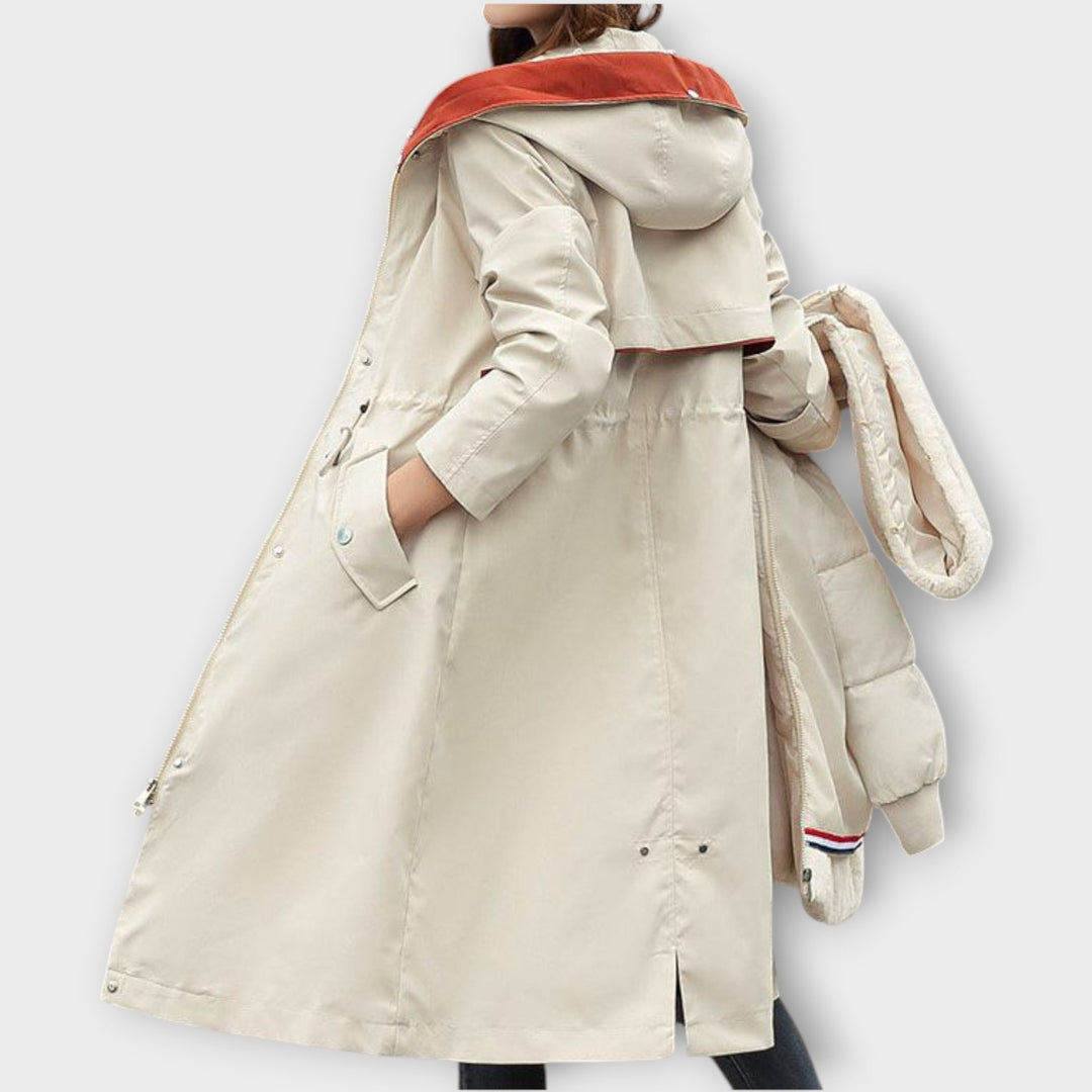 Linda | Parka d'Hiver Longue en Similicuir