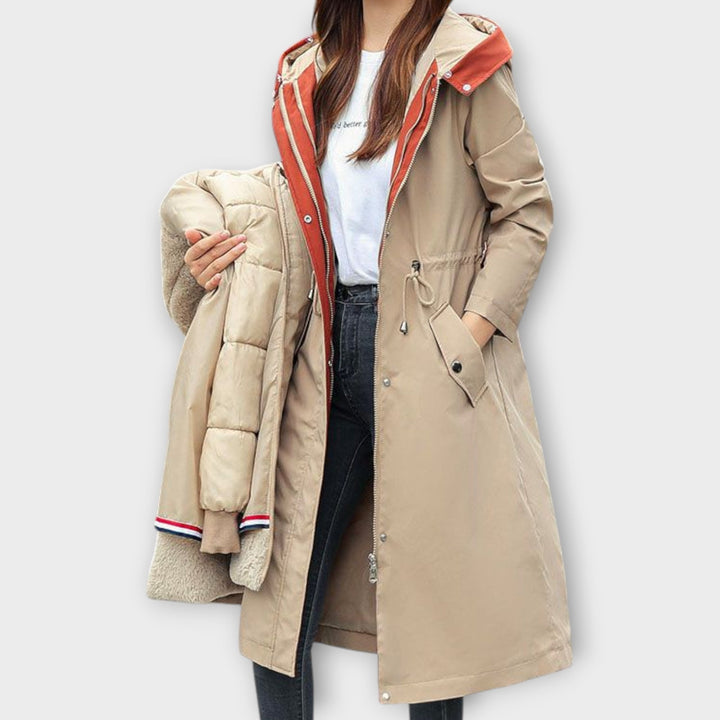 Linda | Parka d'Hiver Longue en Similicuir