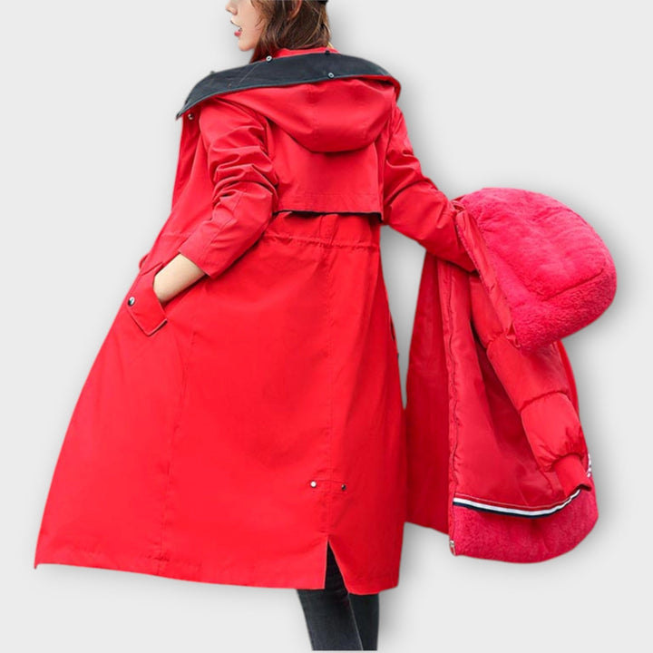 Linda | Parka d'Hiver Longue en Similicuir